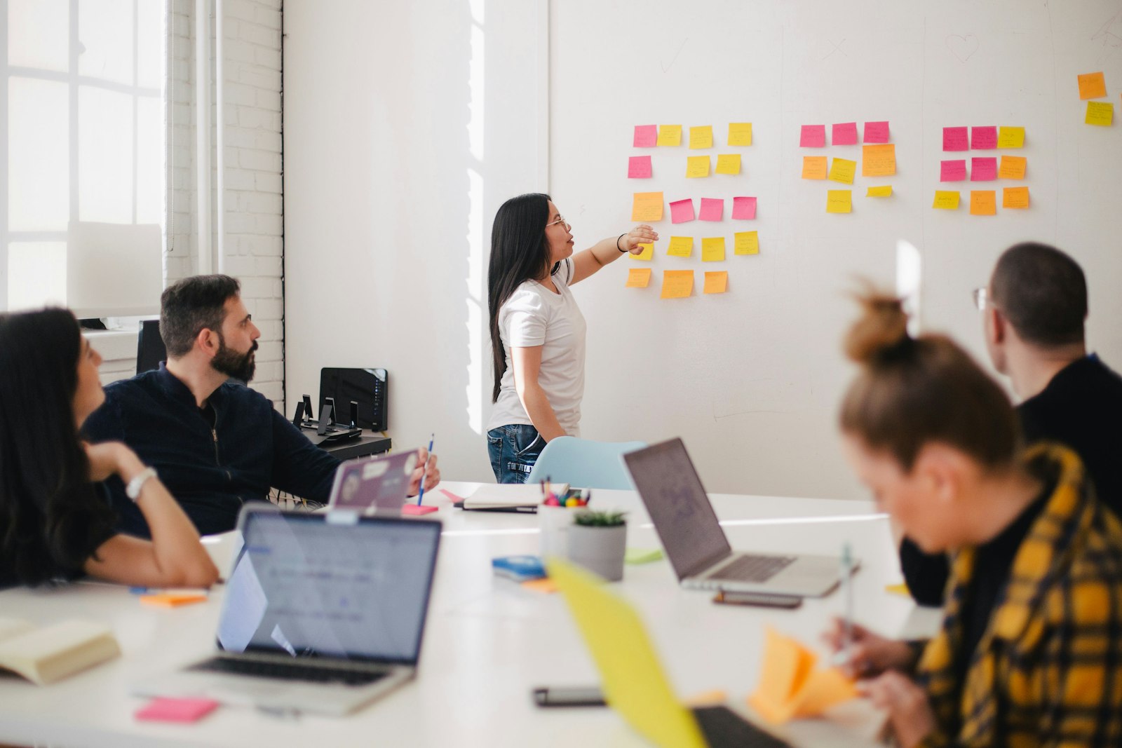 Business team collaborating in a meeting room