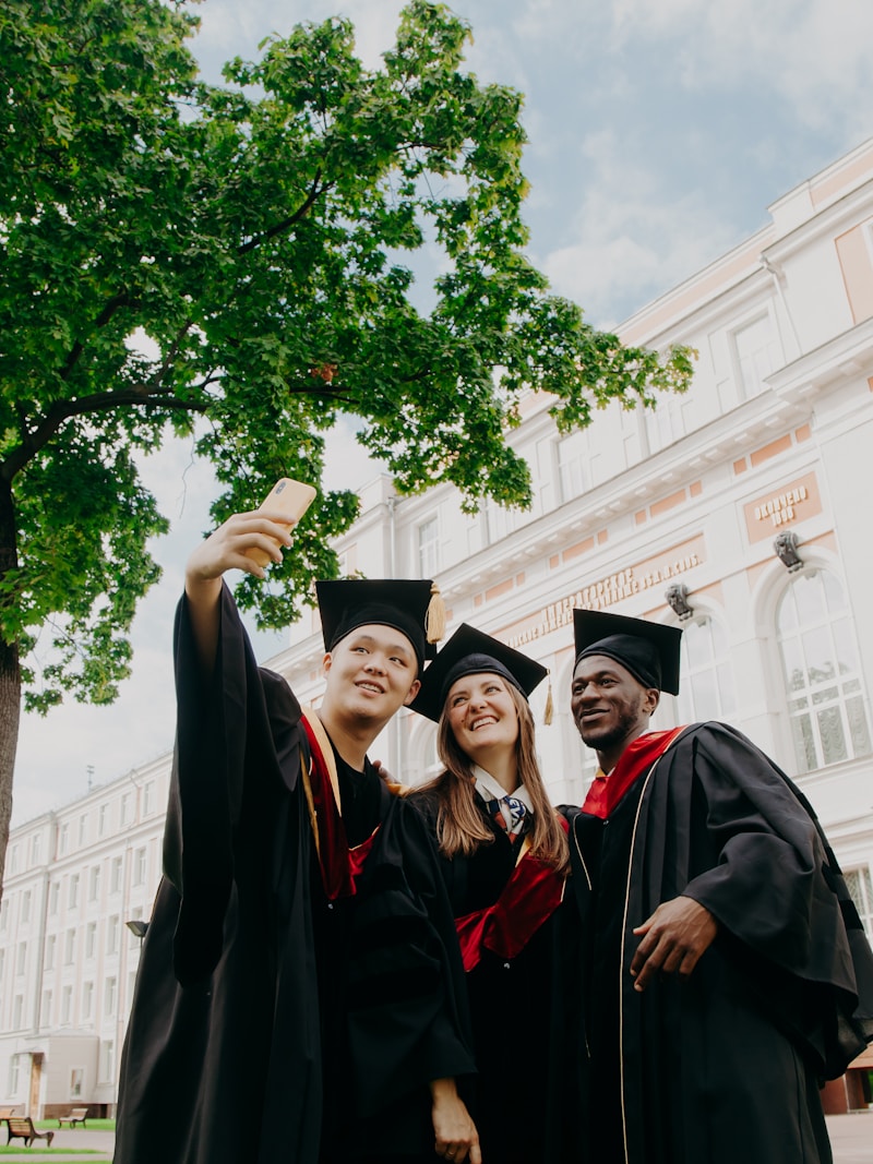 International students on campus